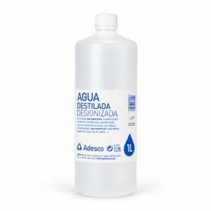 Água destilada 12 Agua Desionizada (Destilada) en Botella de 1 Litro