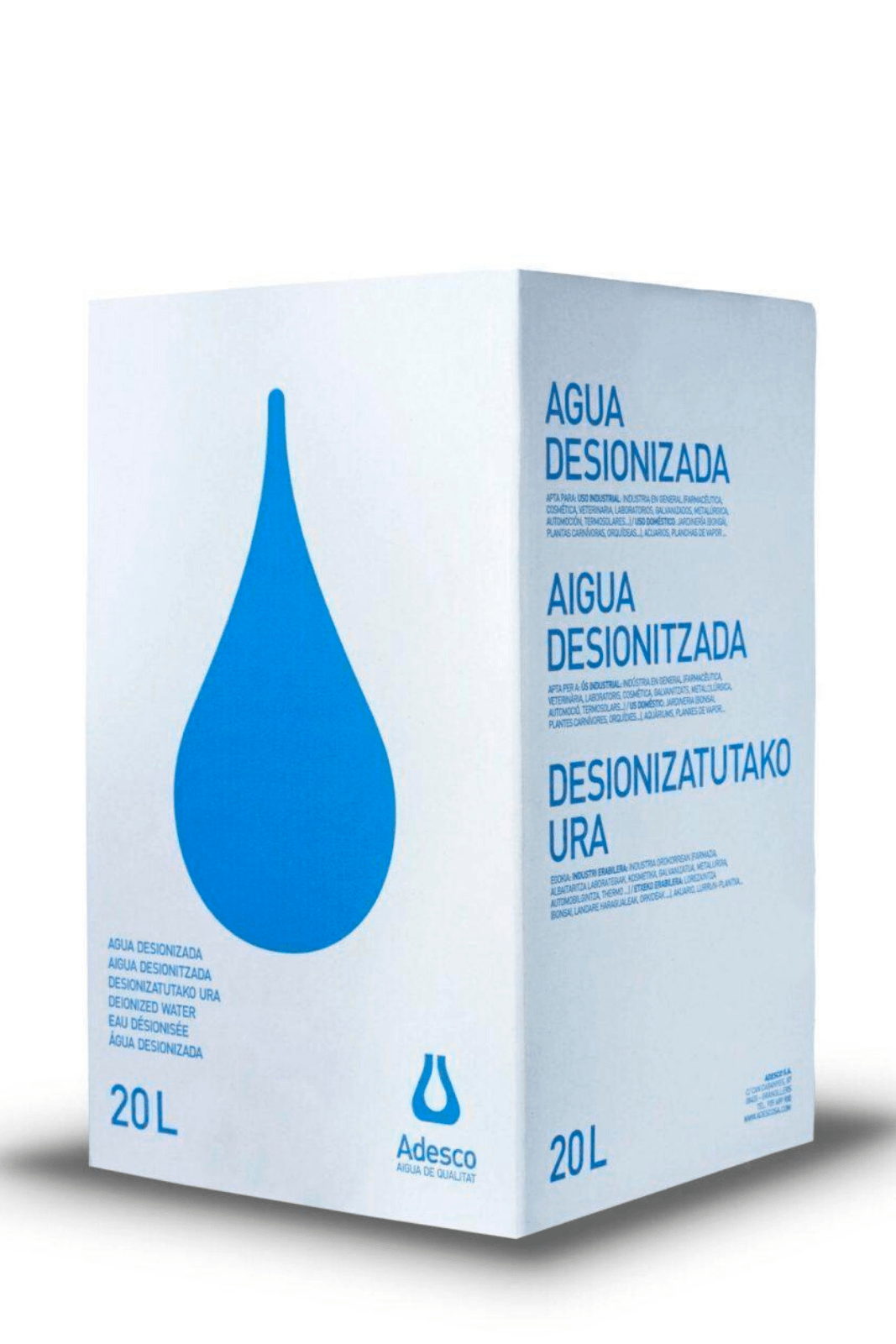 Instrumento Adulto milagro Agua Desionizada (Destilada) en Bag in box de 20 Litros - Adesco