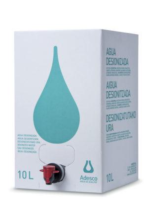 Agua Desionizada (Destilada) en Bag in box de 10 litros
