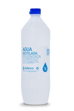 Agua Desionizada (Destilada) en Botella de 1 Litro