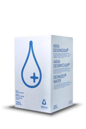 Agua Desionizada Plus en Bag in box de 20 Litros