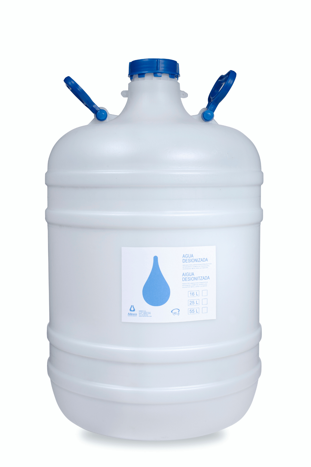 Agua Desionizada (Destilada) en de 55 litros - Adesco