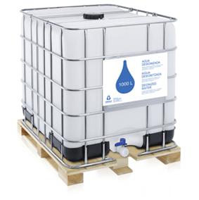 Outlet! Aigua Desionitzada (Destil·lada) en Contenidor 1000L IBC - Palet de fusta